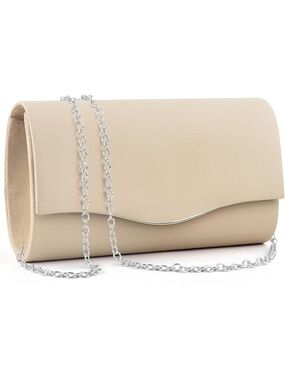〽️ Women's Apricot Formal Evening Clutch Purses Evening Envelope Shoulder Bag